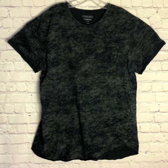 Carbon Men's Gray Tie Die Tee. - Picture 1 of 8